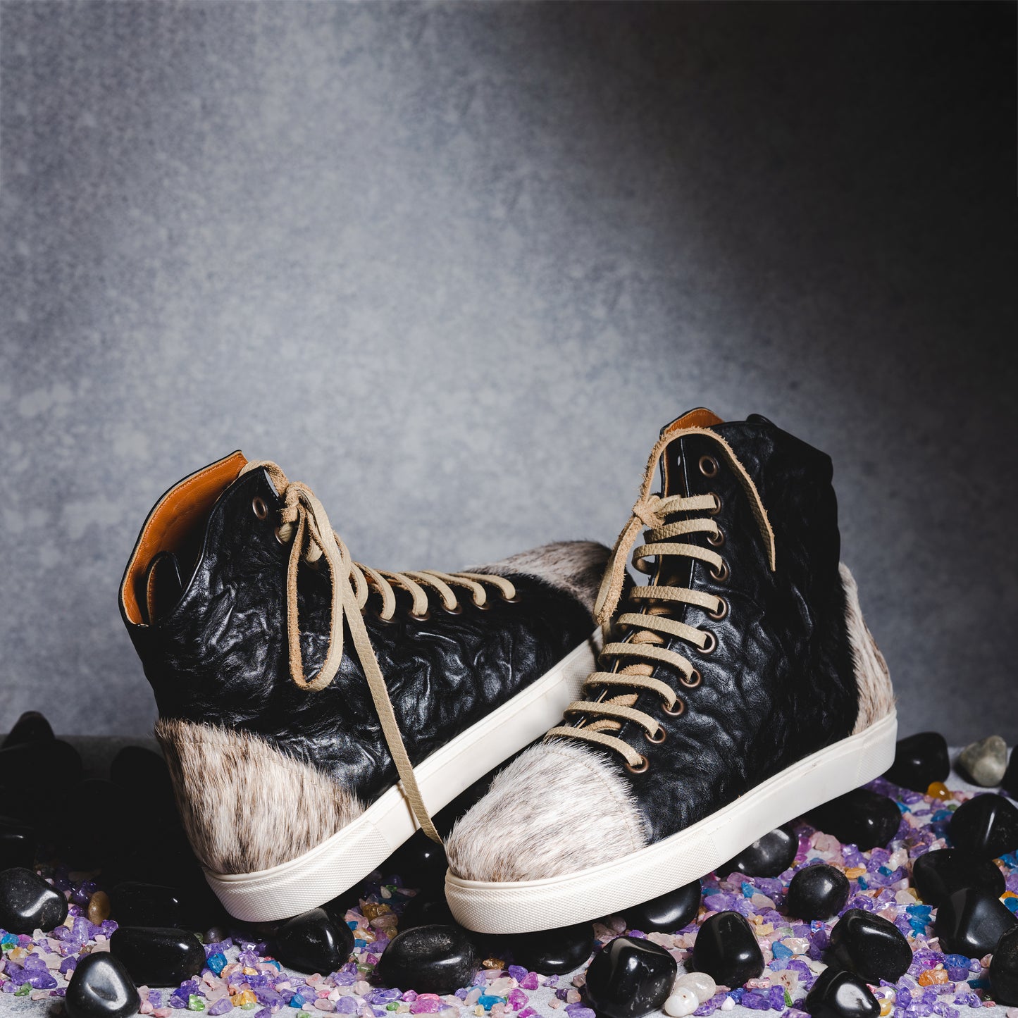 Black Crinkle Sneakers