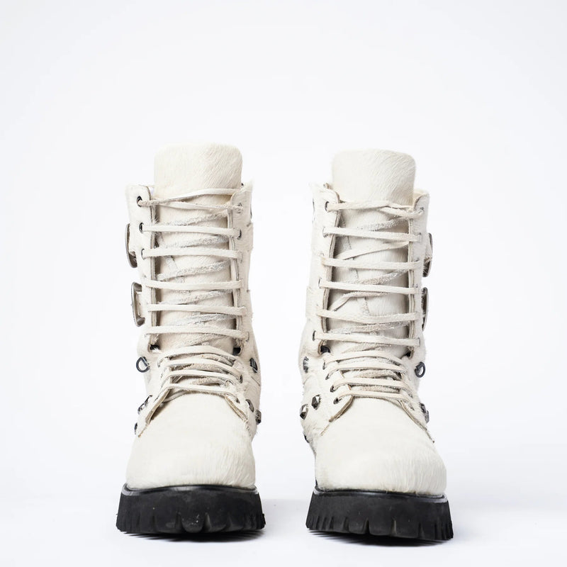 HAIRON STUDDED COMBAT BOOTS