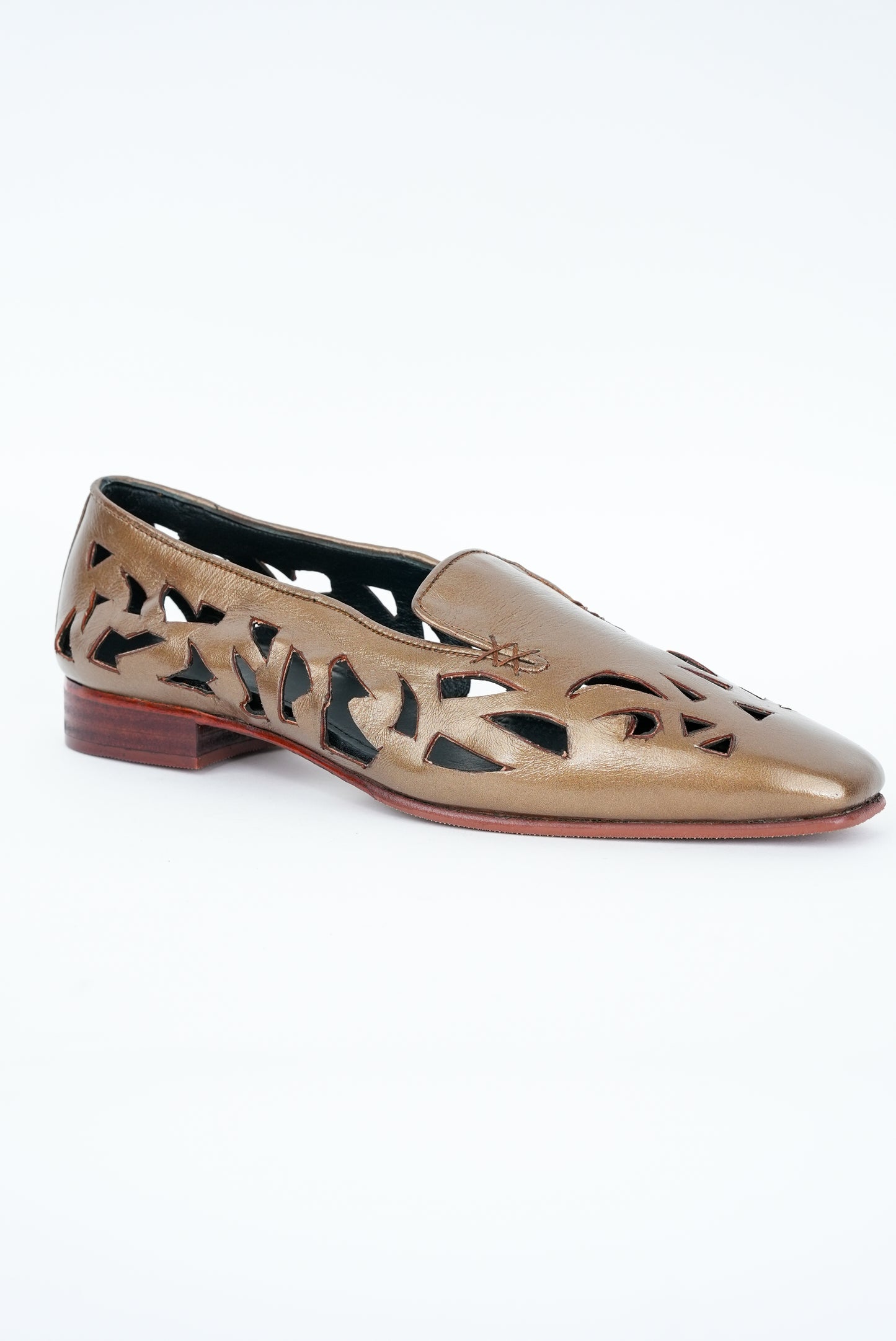 COPPER MEATLLIC CUT JUTTI