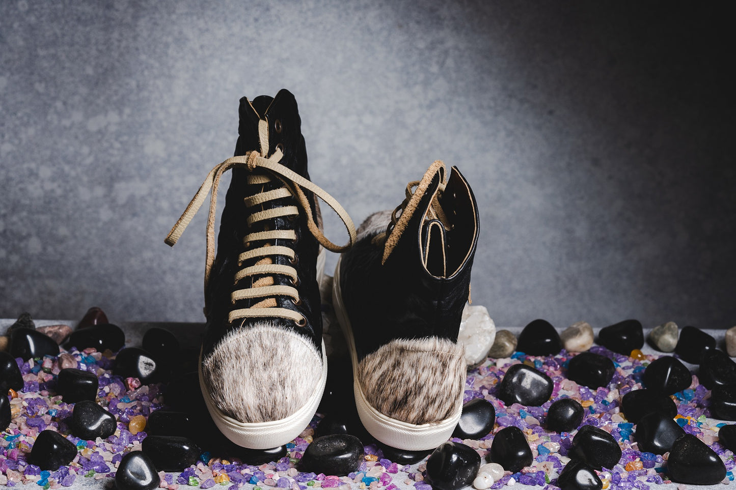 Black Crinkle Sneakers