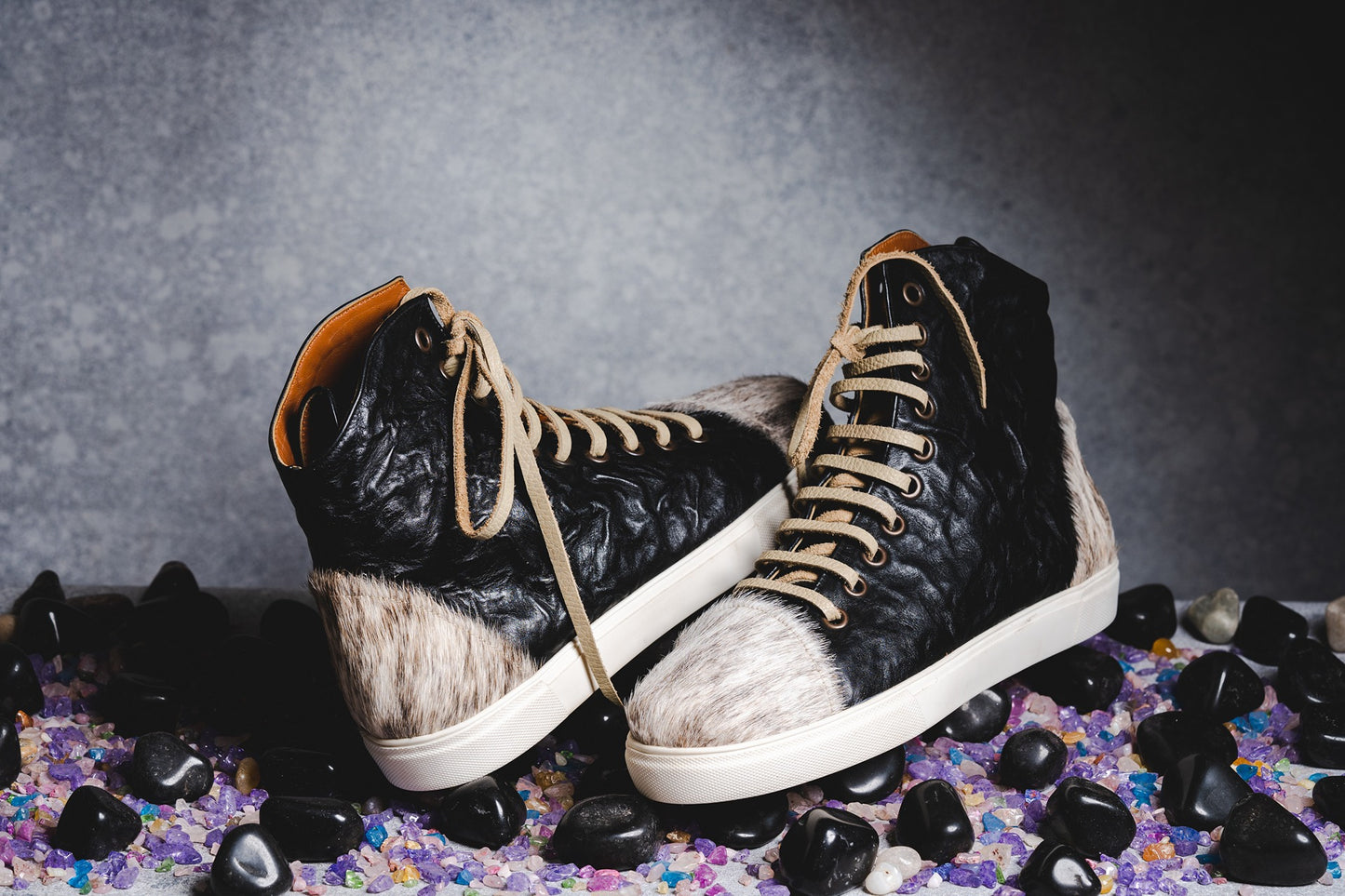 Black Crinkle Sneakers