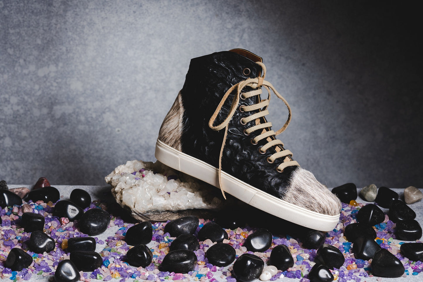 Black Crinkle Sneakers