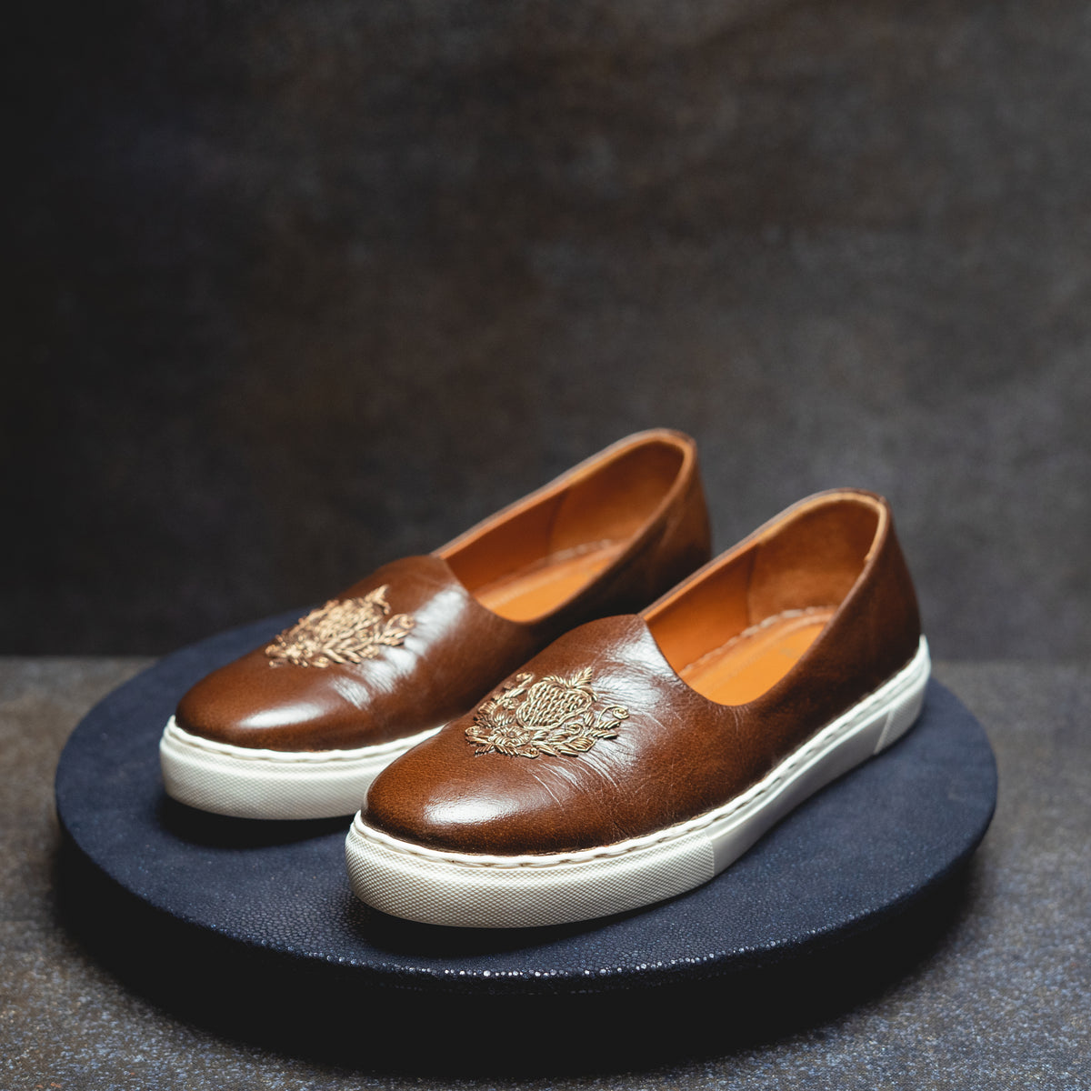 Brown Gold Wedding Sneaker