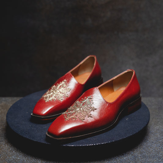 Red Embroidered Jutti 2.0
