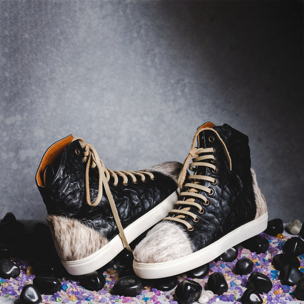Black Crinkle Sneakers