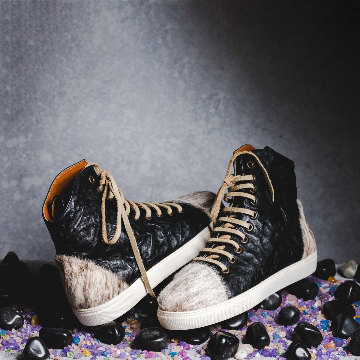 Black Crinkle Sneakers