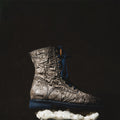 Grey Crinkle Boots