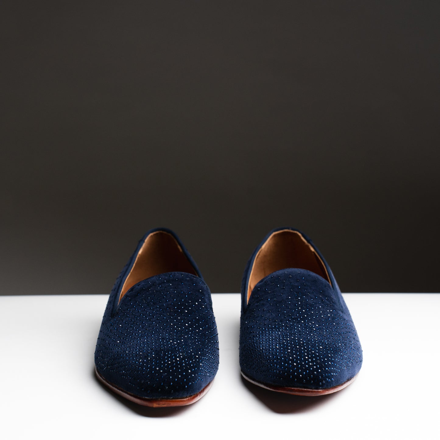 Blue Suede Tuxedo Shoes