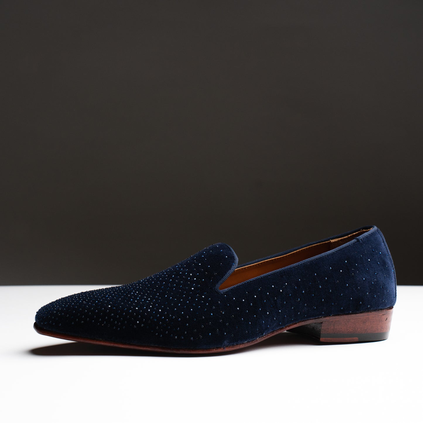 Blue Suede Tuxedo Shoes