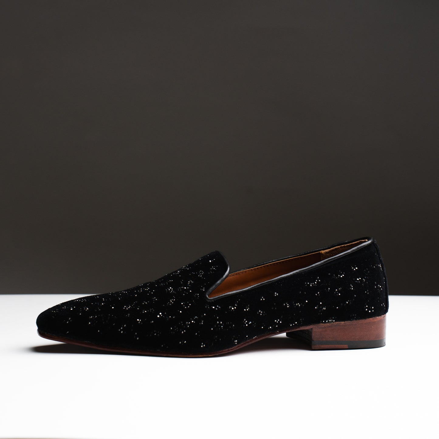 Black Suede Tuxedo Shoe