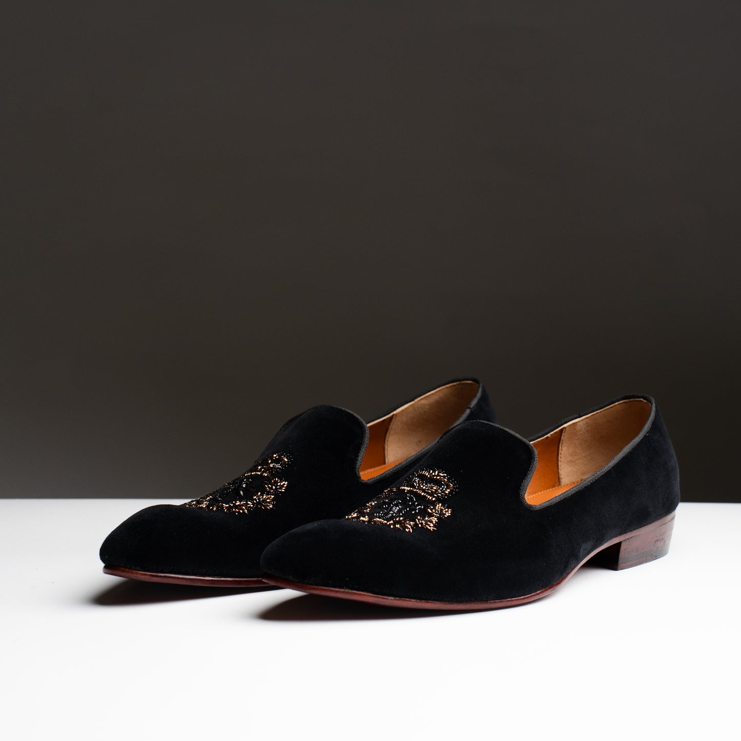 Black Suede Tuxedo Shoes