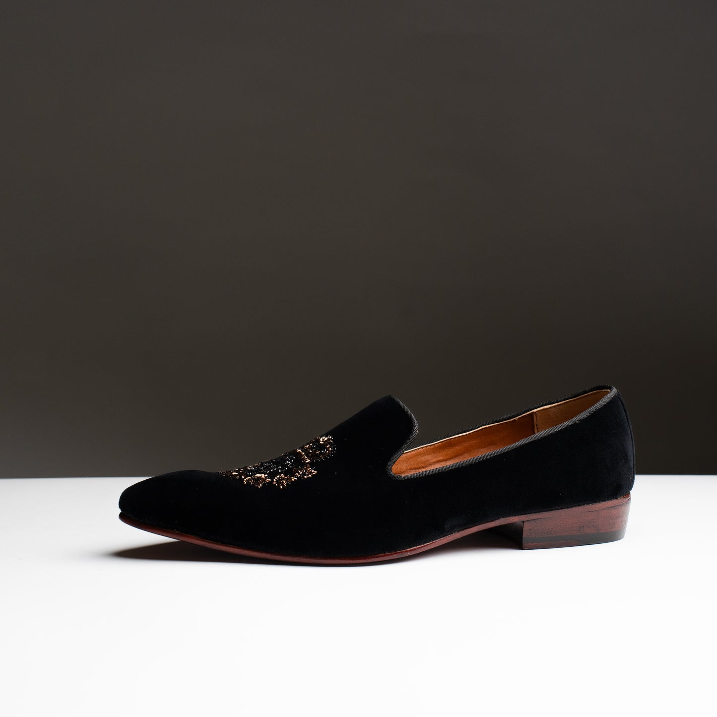 Black Suede Tuxedo Shoes