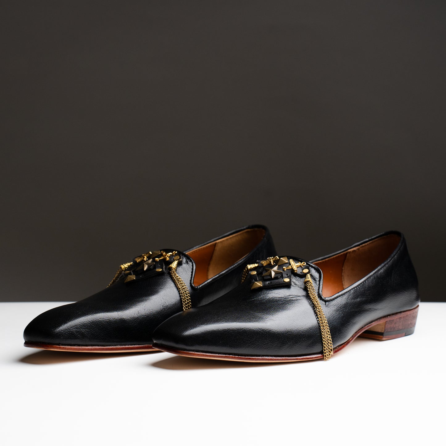 Black Patent Brogue Jutti