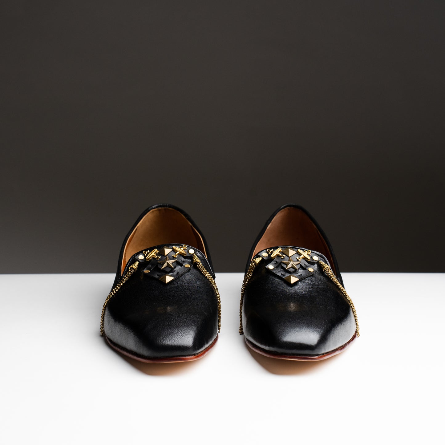 Black Patent Brogue Jutti