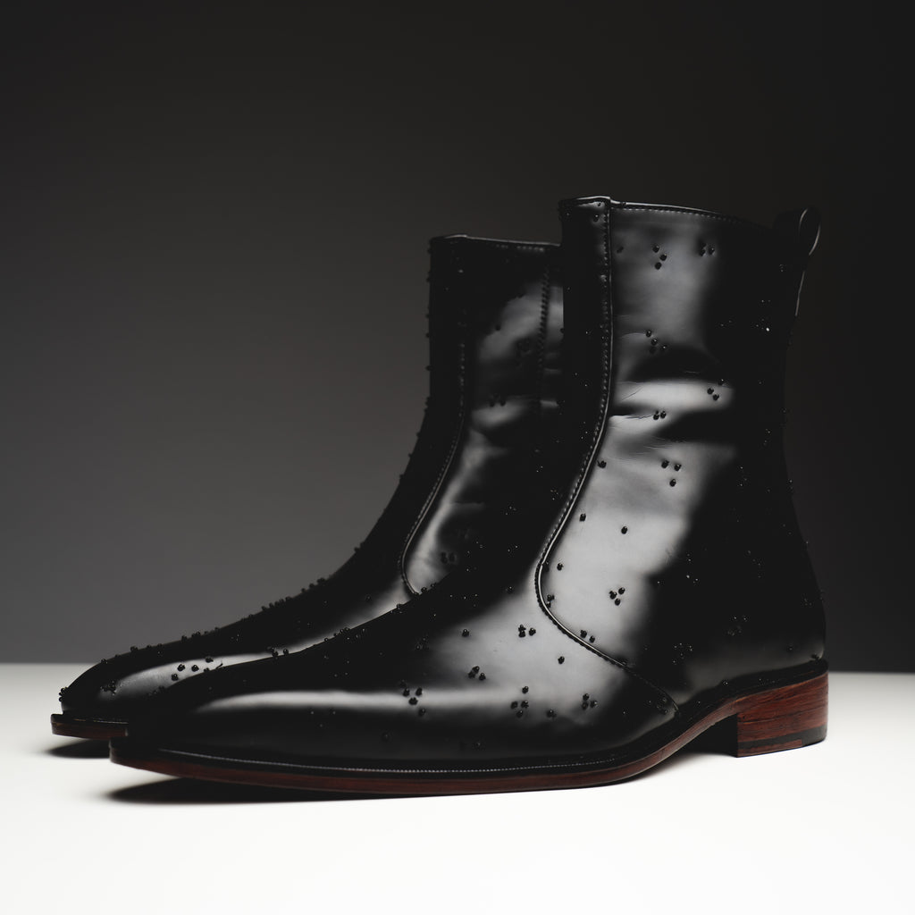 Black chrome boots