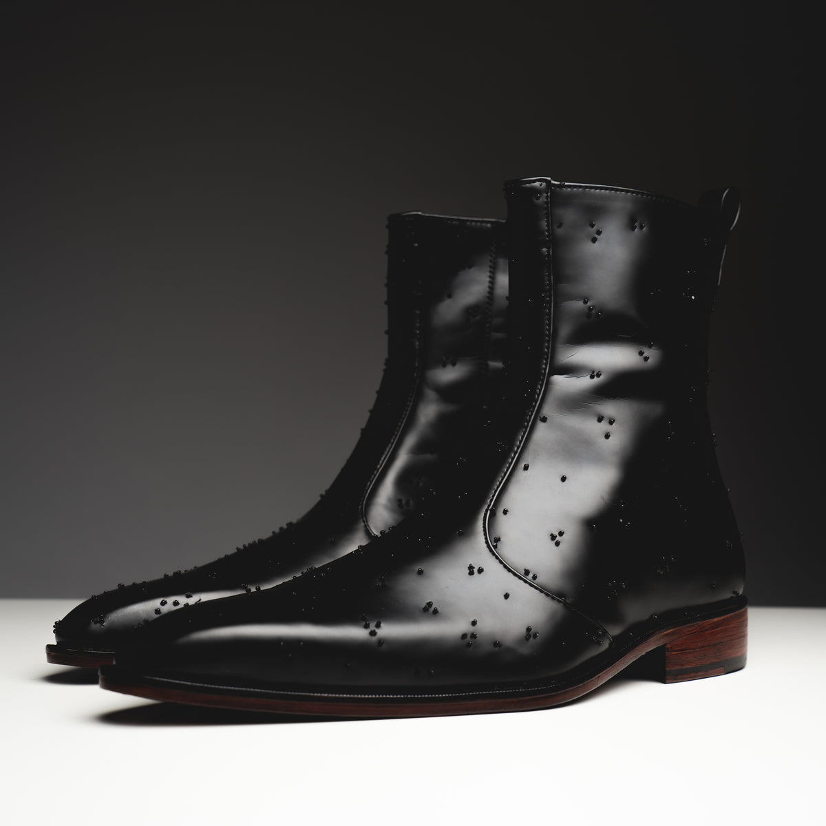 Black chrome boots