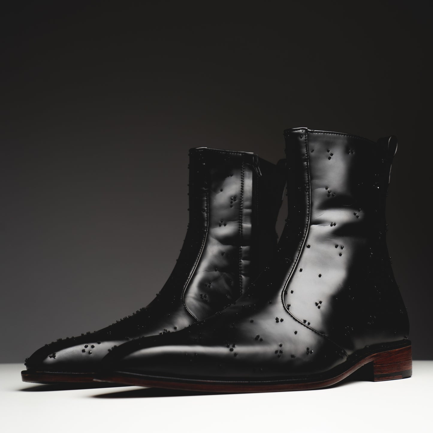 Black chrome boots