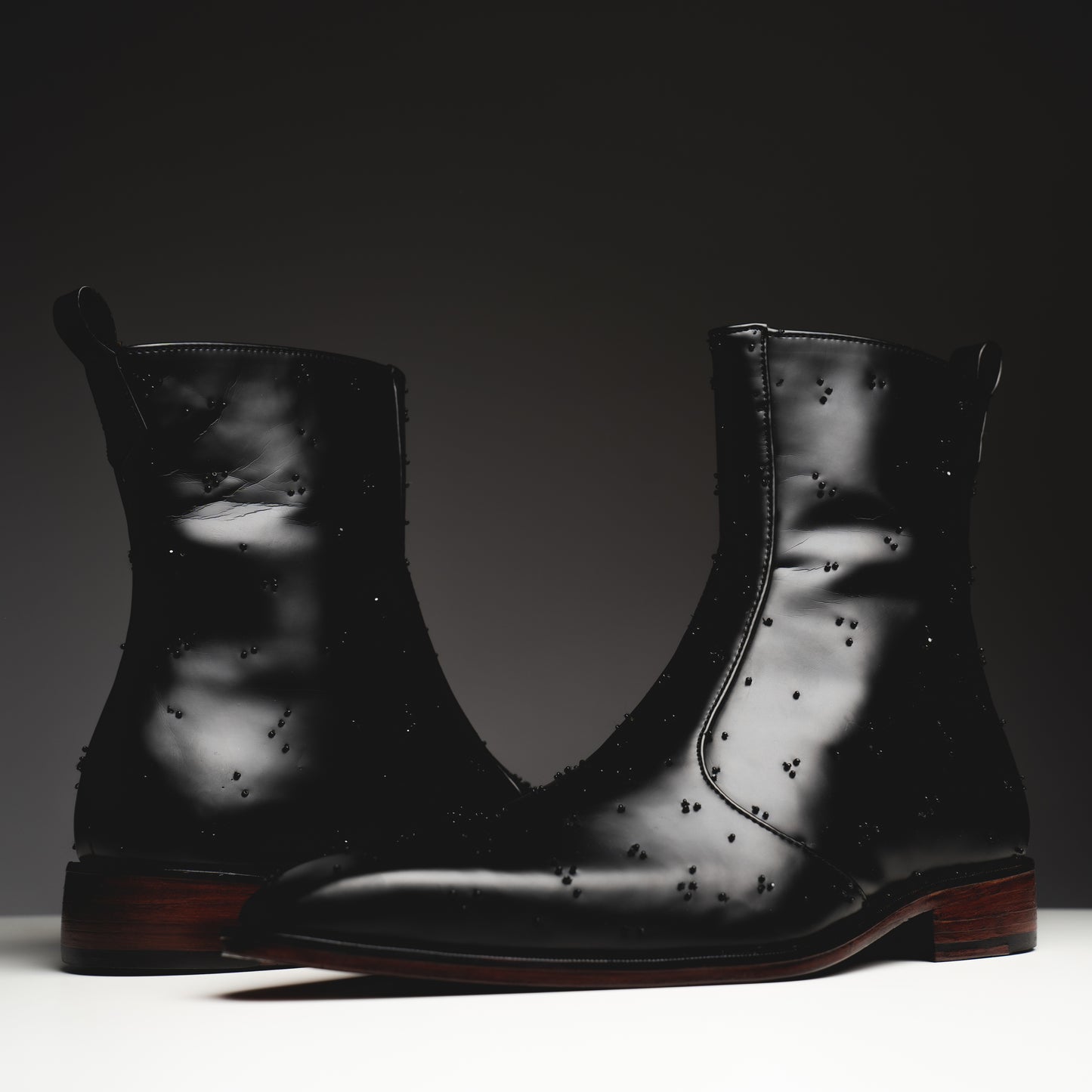 Black chrome boots