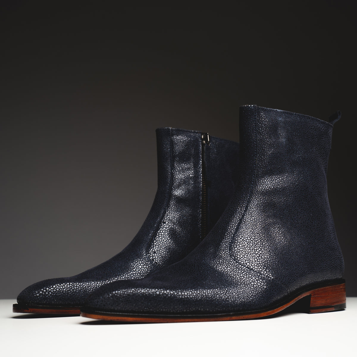 Blue galaxy boots