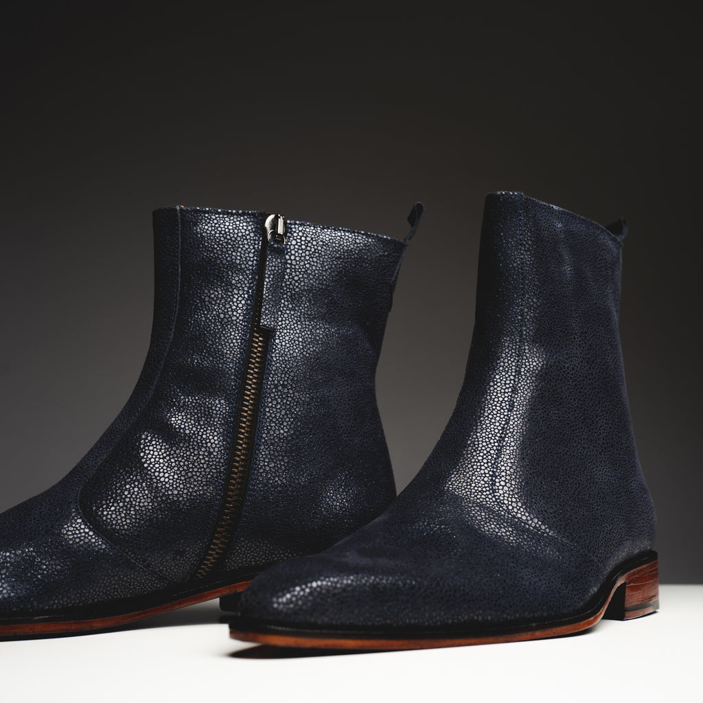 Blue galaxy boots