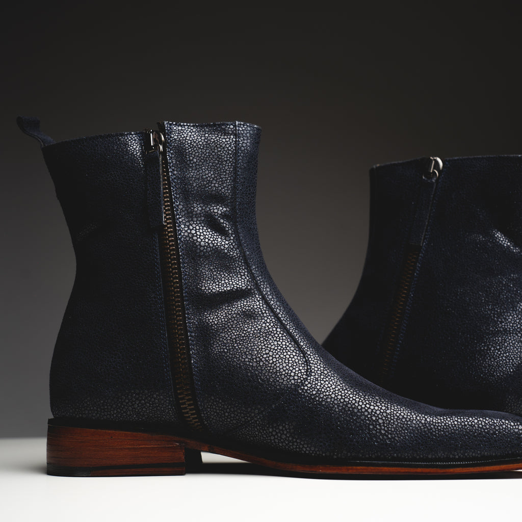 Blue galaxy boots