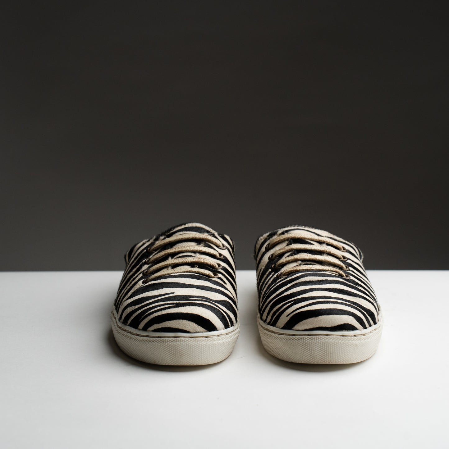 Zebra Hair-On Mule Sneaker