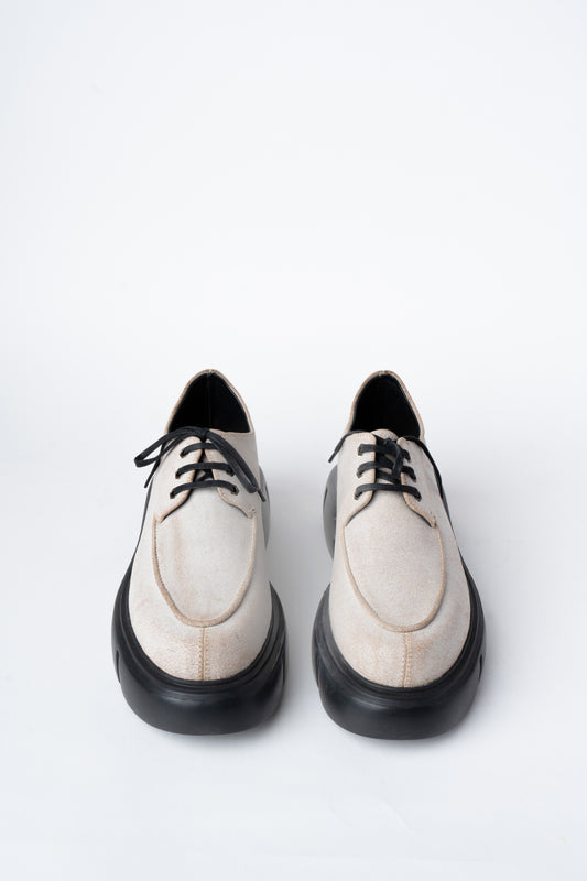 LACED DERBY SHOES WITH A ROUNDED TOE AND CHUNKY SOLE