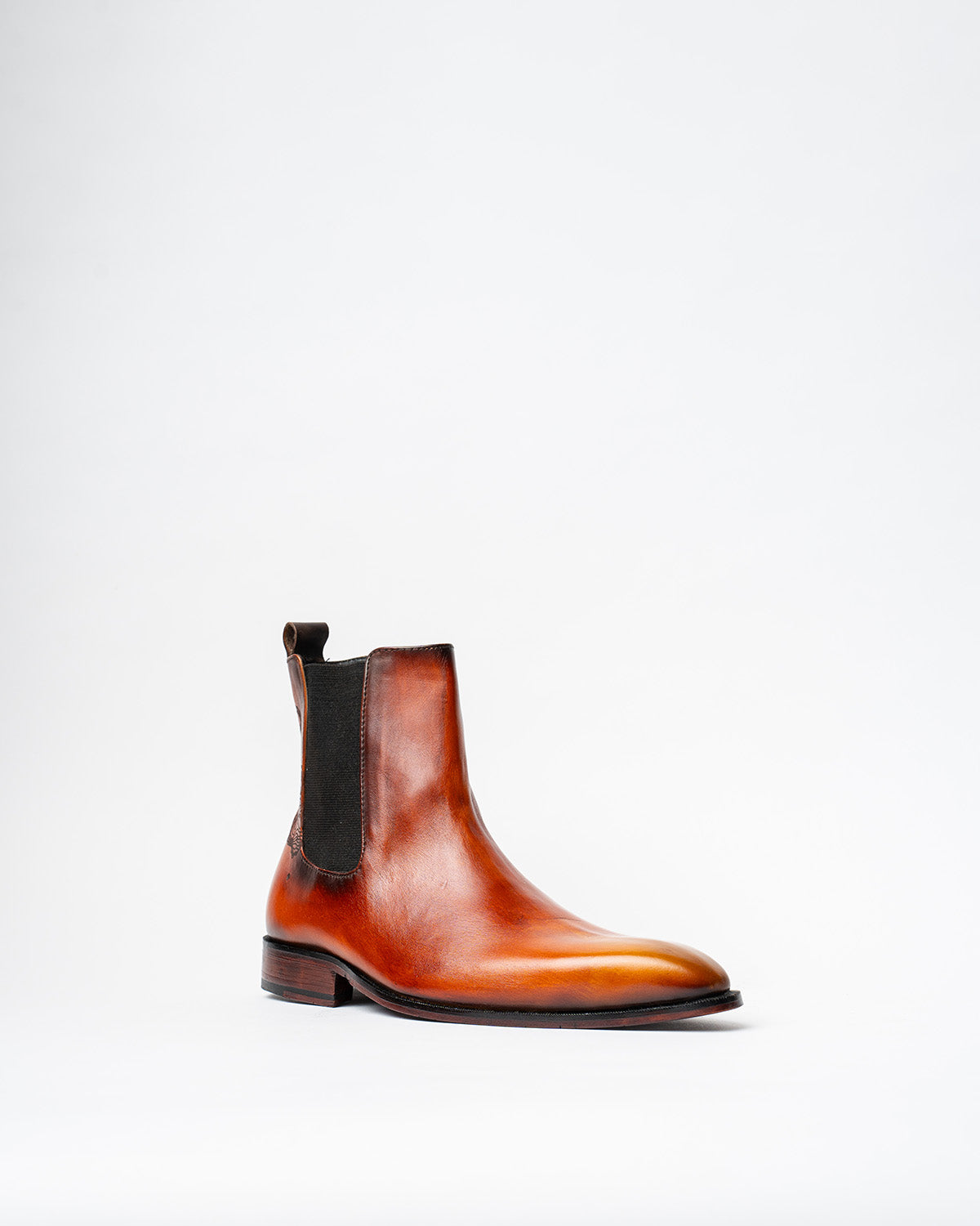 COWBOY ANKLE BOOTS WITH A SQUARE POINTED TOE AND TRAPEZOID HEEL, FEATU ...