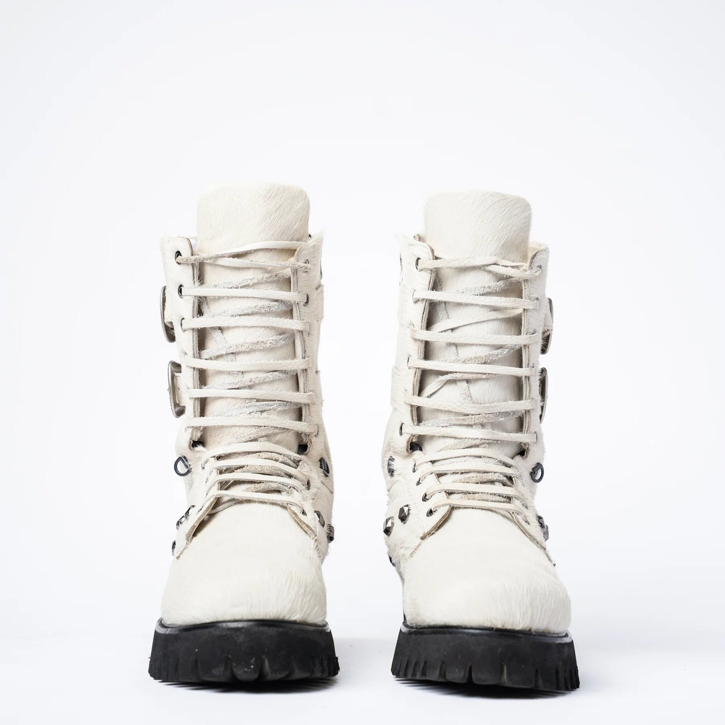 HAIRON STUDDED COMBAT BOOTS