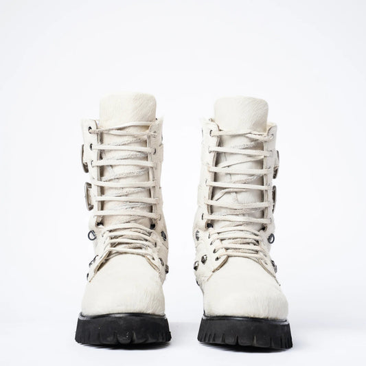 HAIRON STUDDED COMBAT BOOTS