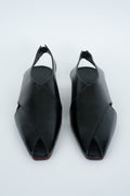 CLASSIC BLACK CRISS-CROSS  STRAP VELCRO SANDAL