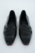 CLASSIC BLACK WITH SQUARE  POINTED TOE CUT JUTTI