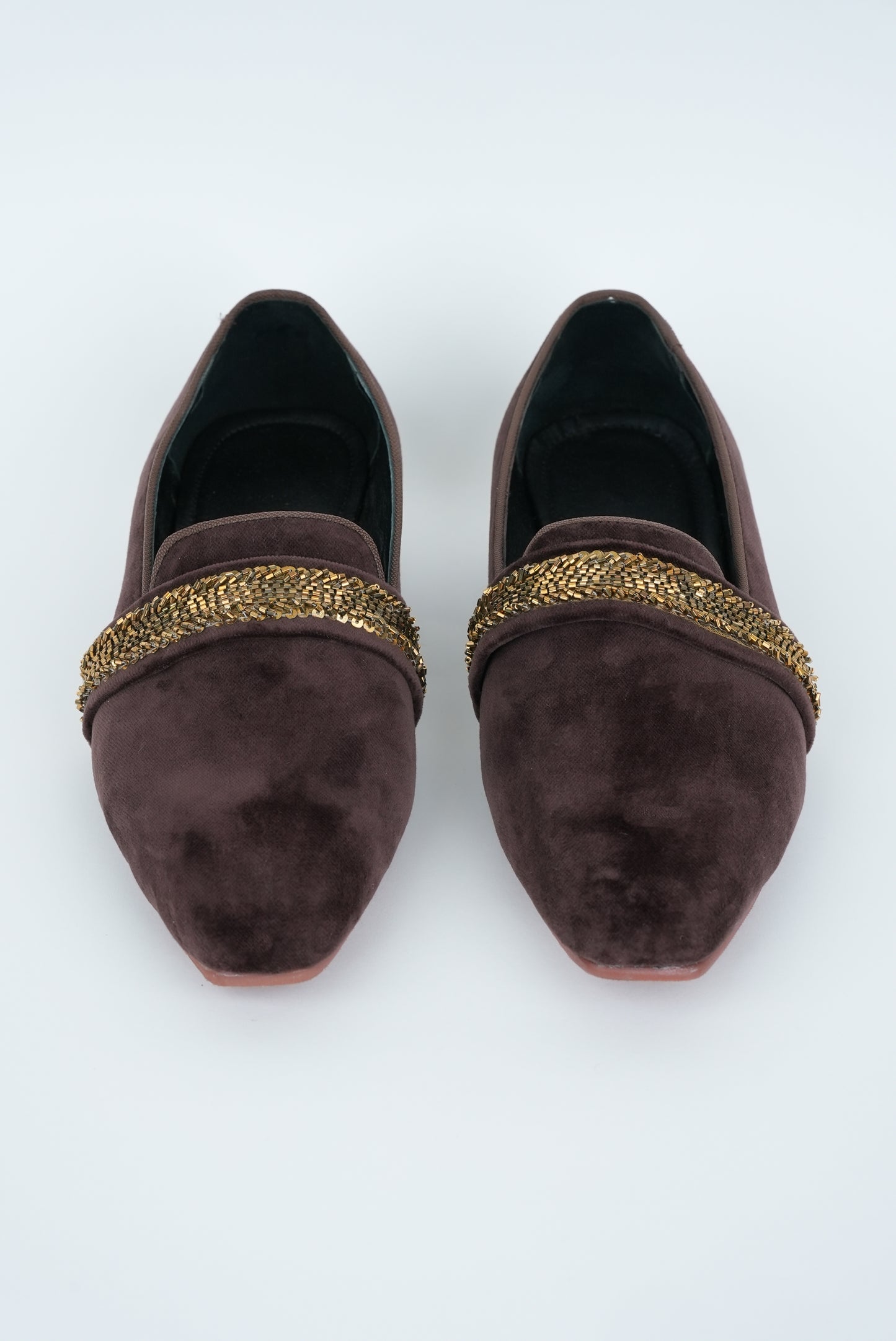 ASH BROWN WITH GOLD STRIPE  EMBRIODERY TUXEDO