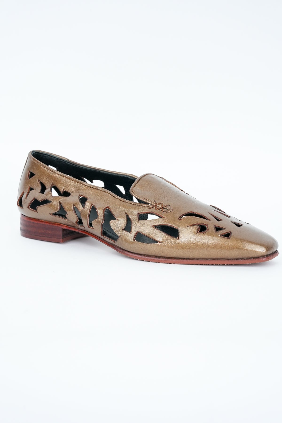 COPPER MEATLLIC CUT JUTTI