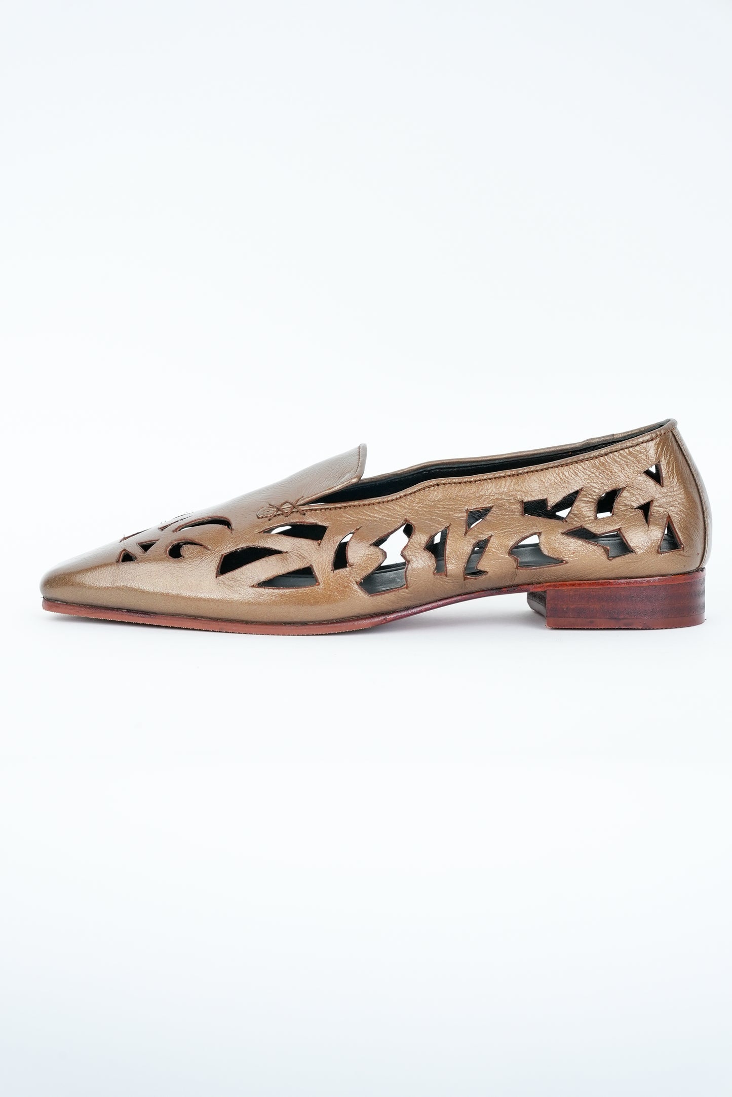 COPPER MEATLLIC CUT JUTTI