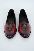 CLASSIC BORDO WITH  HANDMADE EMBRIODERY JUTTI