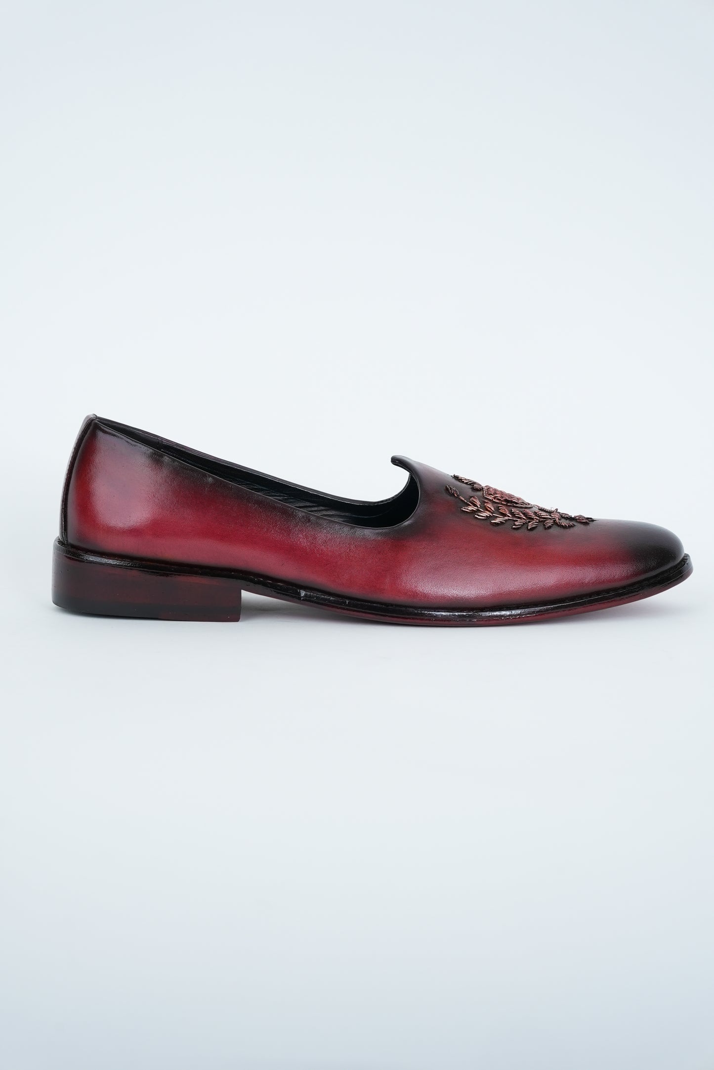 CLASSIC BORDO WITH  HANDMADE EMBRIODERY JUTTI