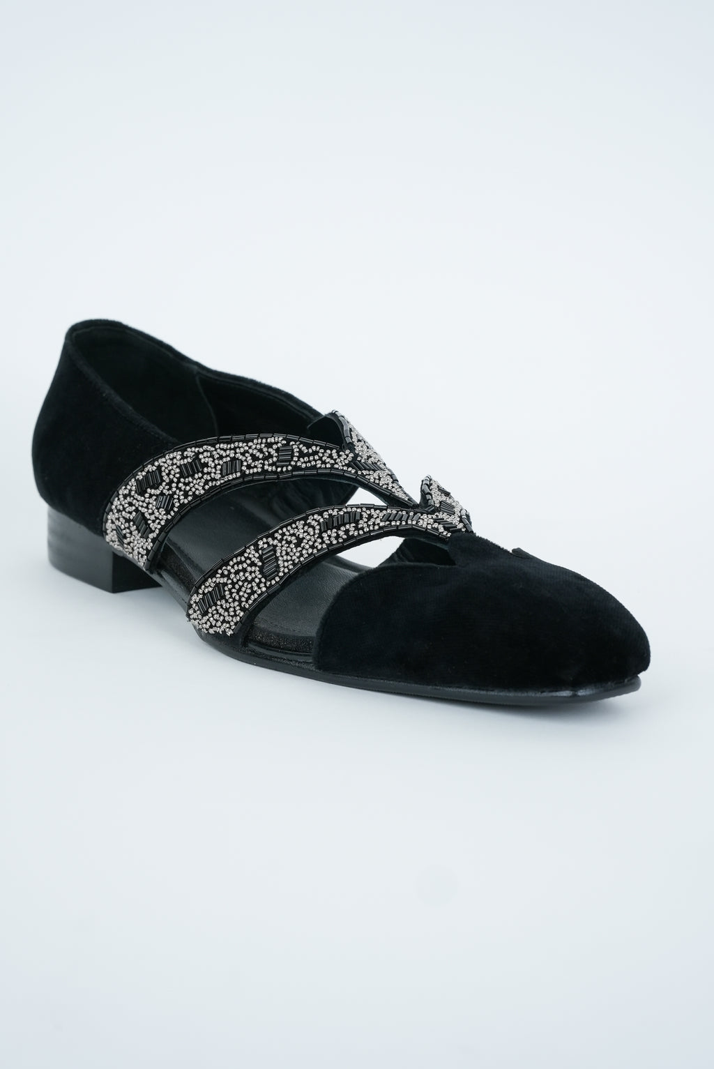 EVENING BLACK WITH CUT METALLIC STRIPE HAND EMBRIODERY TUXEDO