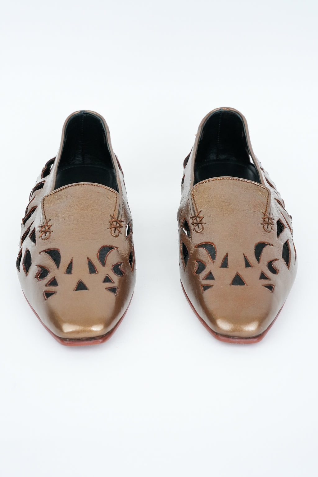 COPPER MEATLLIC CUT JUTTI