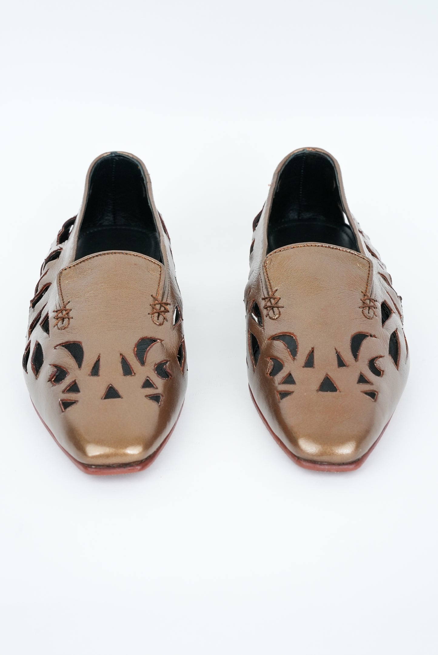 COPPER MEATLLIC CUT JUTTI