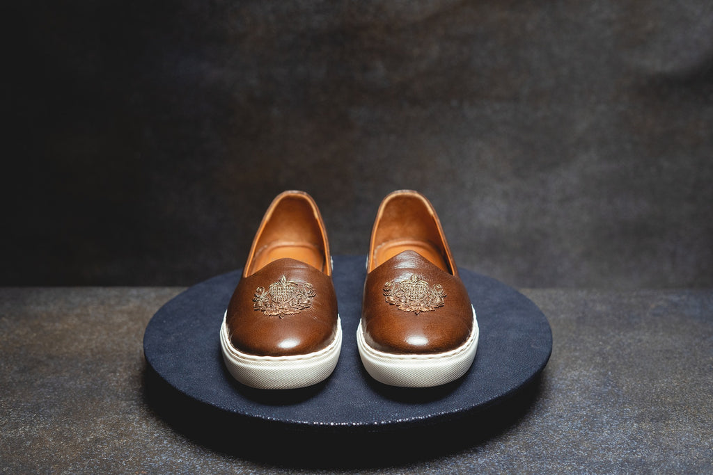 Brown Gold Wedding Sneaker