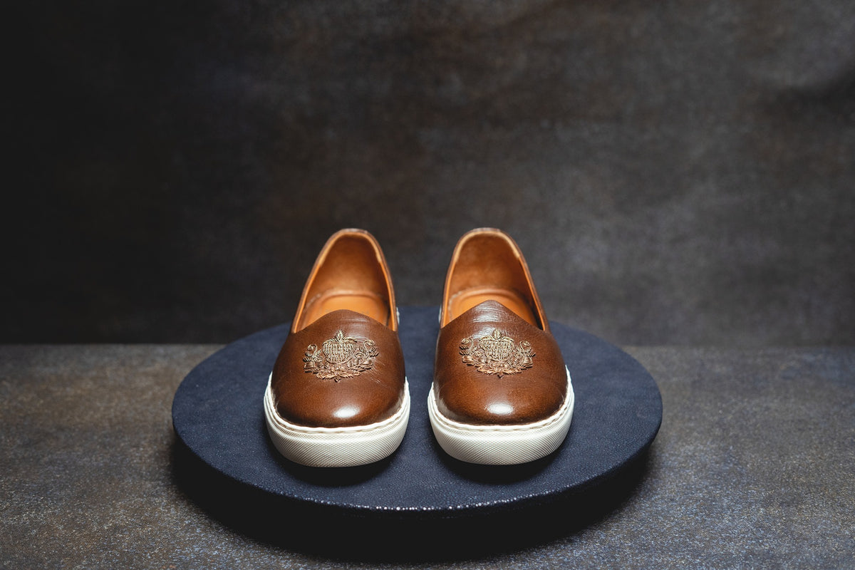 Brown Gold Wedding Sneaker