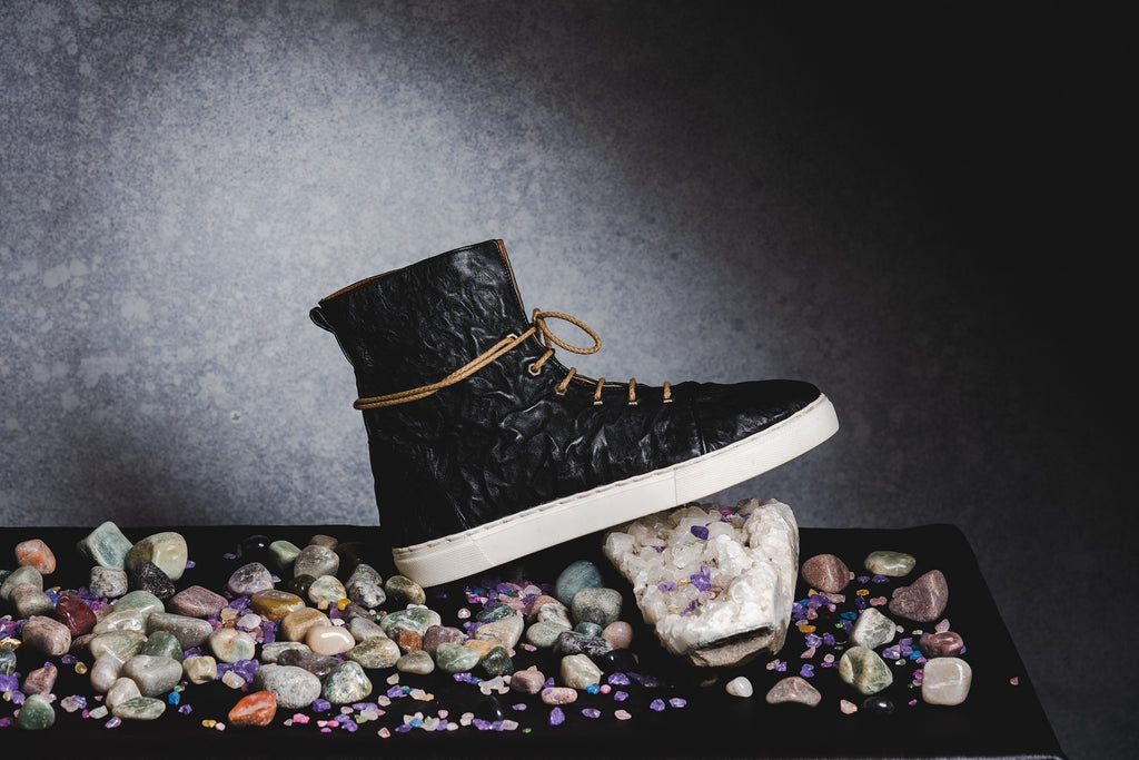 Black Crinkle Sneakers