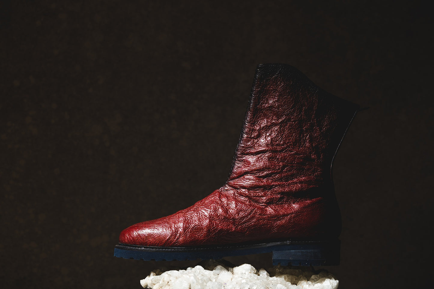 Burgundy Crinkle Boots