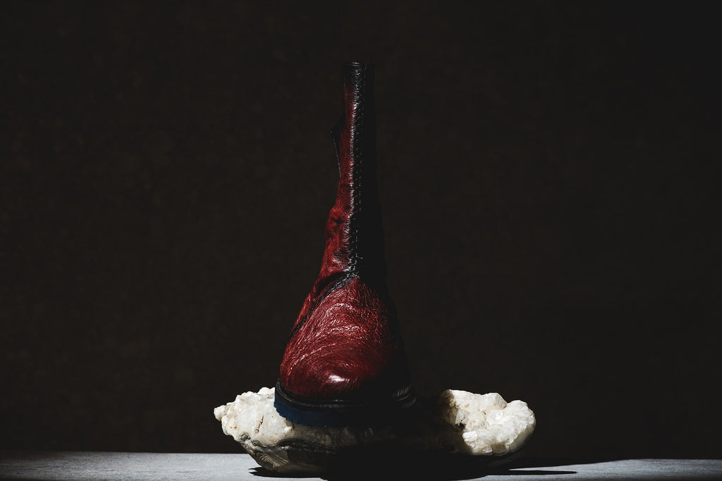 Burgundy Crinkle Boots